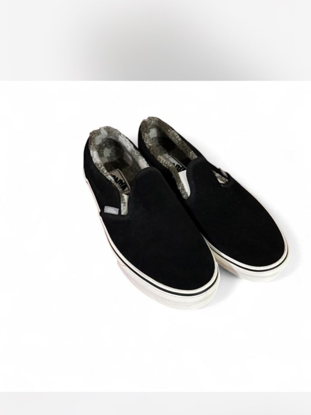 Vans Classic Black Slip On Cozy Hug Faux Fur Lined